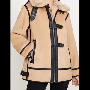 Club Monaco Mixed Media Moto Jacket